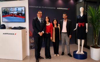 Equipo de Air France en el evento.